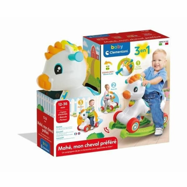 Gyngehest Clementoni Rocking horse and wheels (FR)