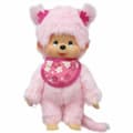 Pikkukuva 1 / 2: Pehmolelu Bandai MONCHHICHI Pinky Pinkki (1 Kappaletta)
