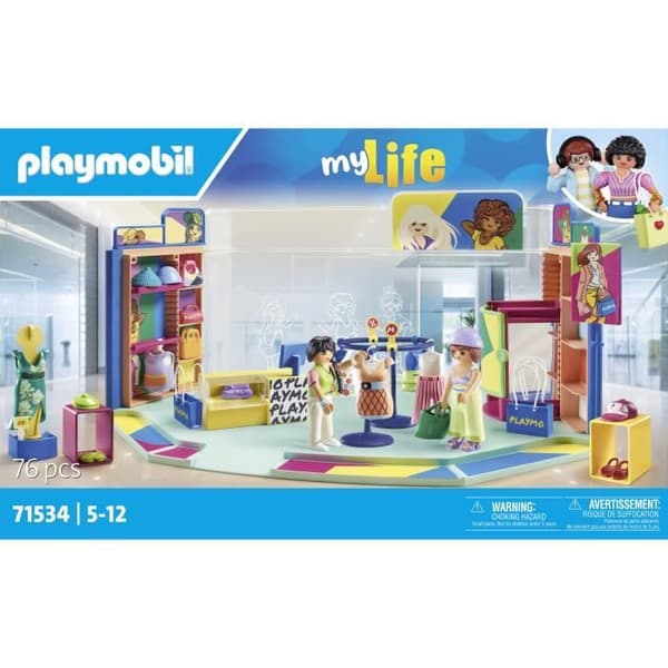 PLAYMOBIL 71534 Klädbutik, My Life Shopping, 76 stycken, från 4 år och uppåt