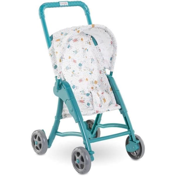 Teddy Bear Barnvagn - COROLLE - 30cm babytillbehör - Blå - Lätt och lätt att använda