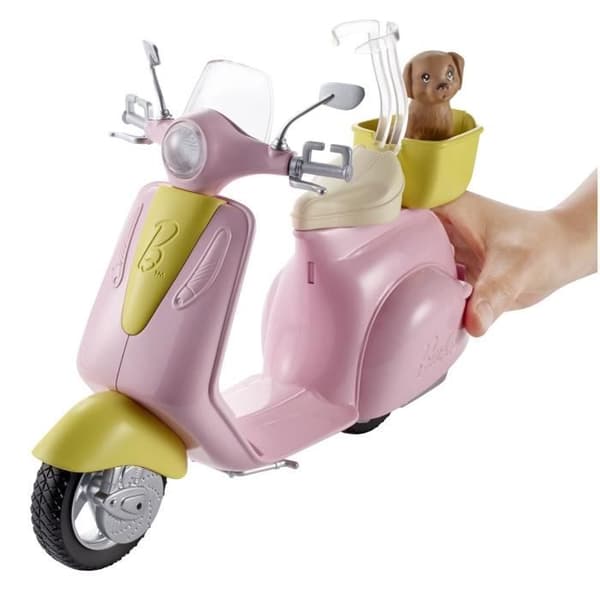 BARBIE - Rosa skoter och liten hund till docka - Tjej - Från 3 år