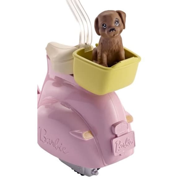 BARBIE - Rosa skoter och liten hund till docka - Tjej - Från 3 år