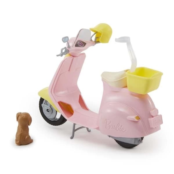 BARBIE - Rosa skoter och liten hund till docka - Tjej - Från 3 år