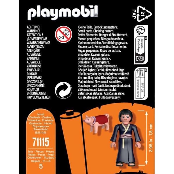 PLAYMOBIL - 71115 - Shizune - Naruto Shippuden - Kunoichi figur med farbror grisen