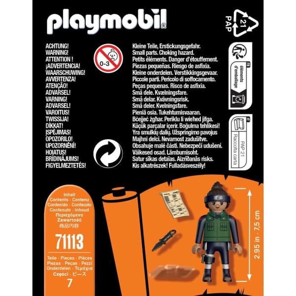 PLAYMOBIL - 71113 - Iruka - Naruto Shippuden - 8 stycken - Ninja academy lärare