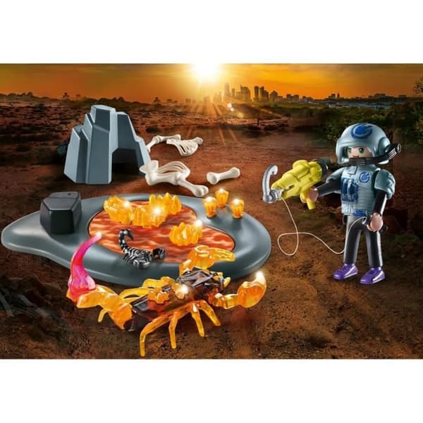 PLAYMOBIL - 70909 - Starter Pack Agent med Fire Scorpion - Figur och tillbehör