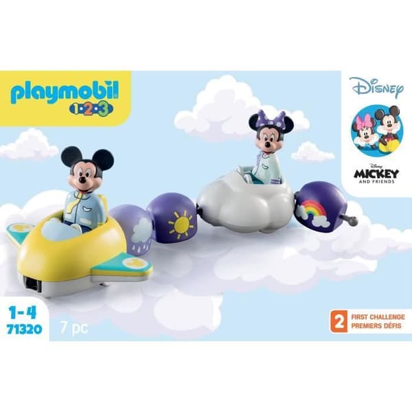 Musse och Minnie Cloud Train - PLAYMOBIL 1.2.3 - Disney - 7 stycken