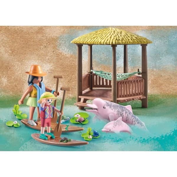 PLAYMOBIL - 71143 - Wiltopia - Paddelbrädor och rosa delfiner