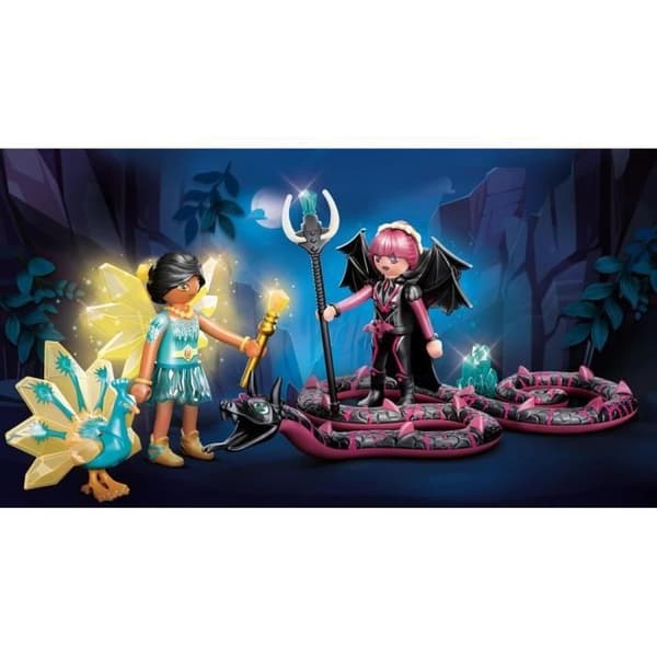 PLAYMOBIL - 70803 - AYUMA - Crystal Fairy and Bat Fairy med förtrollade djur
