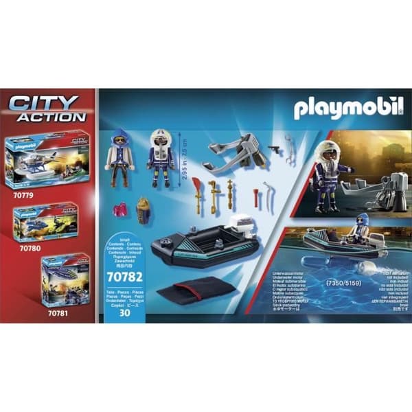 PLAYMOBIL 70782 Polis med Jetpack och kanot