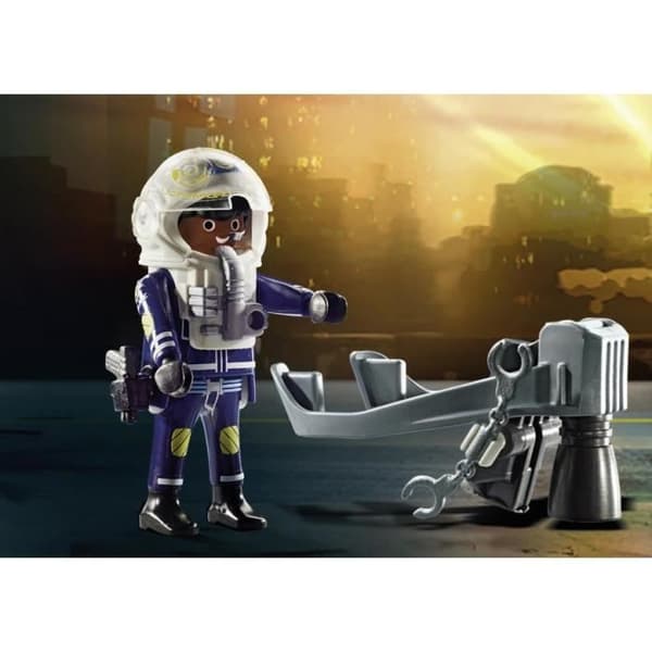 PLAYMOBIL 70782 Polis med Jetpack och kanot