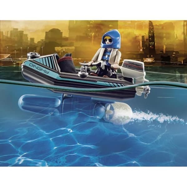 PLAYMOBIL 70782 Polis med Jetpack och kanot