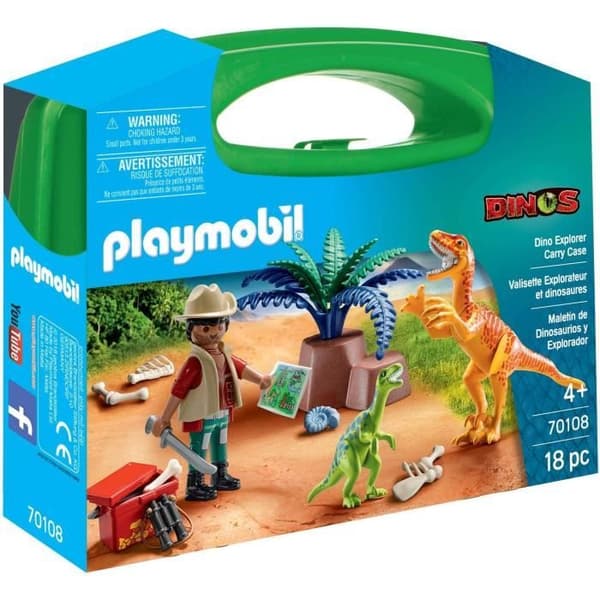 PLAYMOBIL 70108 DINOS EXPLORER OCH DINOSAURIERESVÄSKA