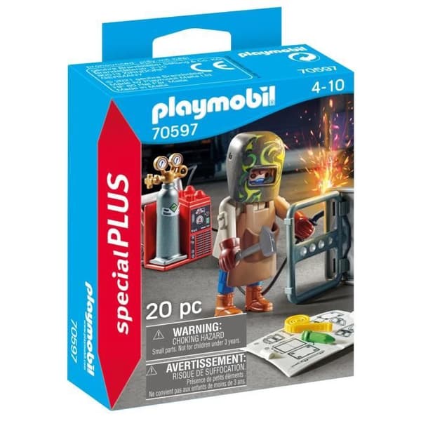 PLAYMOBIL - 70597 - Svetsare - Tillbehör ingår - För barn från 4 år och uppåt