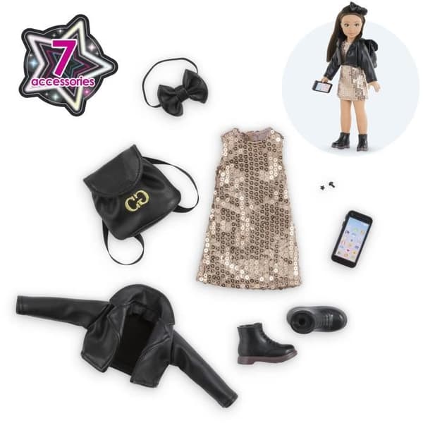 Docktillbehör - COROLLE - Festdressing - För 28 cm skyltdocka - 7 tillbehör - Från 4 år