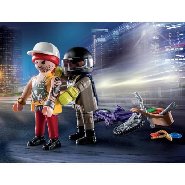 PLAYMOBIL 71255 Startpaket Agent och tjuv, City Action, poliser, från 4 år och uppåt