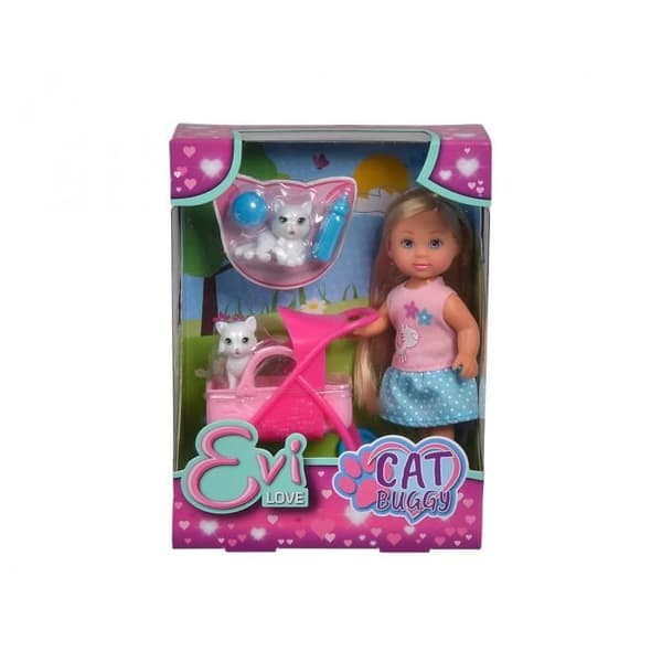Evi LOVE Cat Buggy Barnvagn - SIMBA TOYS - Rosa - Från 3 år