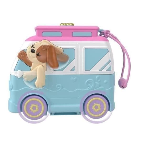 Polly Pocket-Puppy på Beach-Box och figurer, reseleksak HRD36