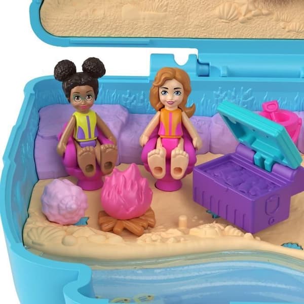Polly Pocket-Puppy på Beach-Box och figurer, reseleksak HRD36