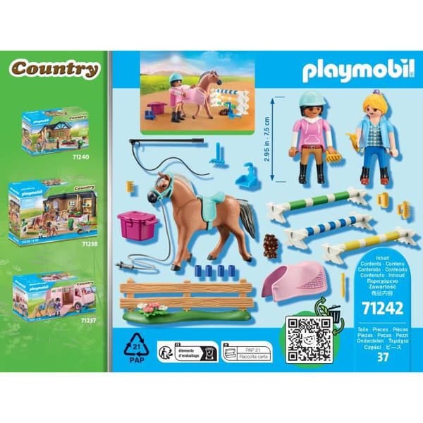 PLAYMOBIL - 71242 - Country - Ryttare och häst med instruktör