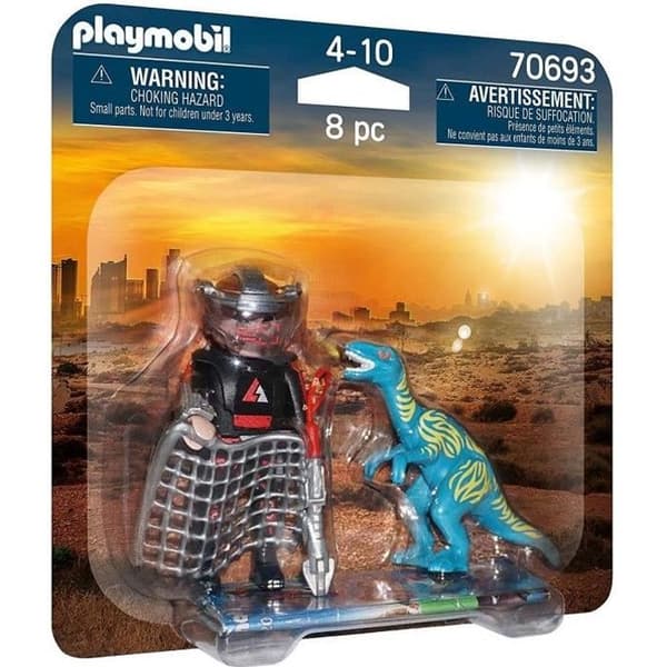 PLAYMOBIL - 70693 - Velociraptor Poacher Duo - Dino Rise - 8 delar - Barn