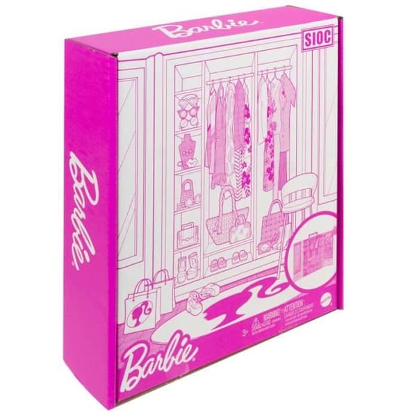 Barbie Garderob - MATTEL - HKR92 - Kläder och accessoarer - Rosa och Blå
