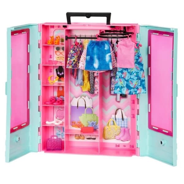 Barbie Garderob - MATTEL - HKR92 - Kläder och accessoarer - Rosa och Blå