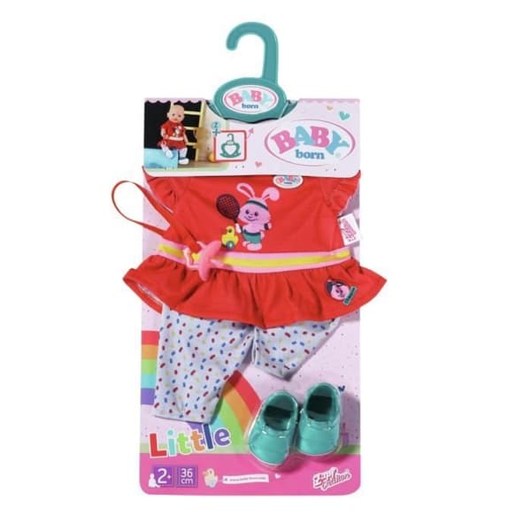 Dockklädsset - ZAPF - BABY BORN Little - Röd sportoutfit - För 36 cm docka
