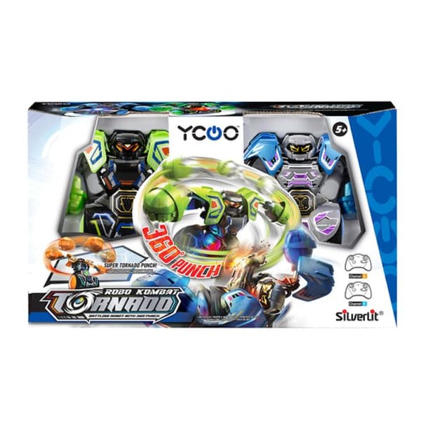 Stridsrobot - SILVERLIT - Kombat Tornado - Destruktionskapacitet - 360° attack - Set med 2 robotar