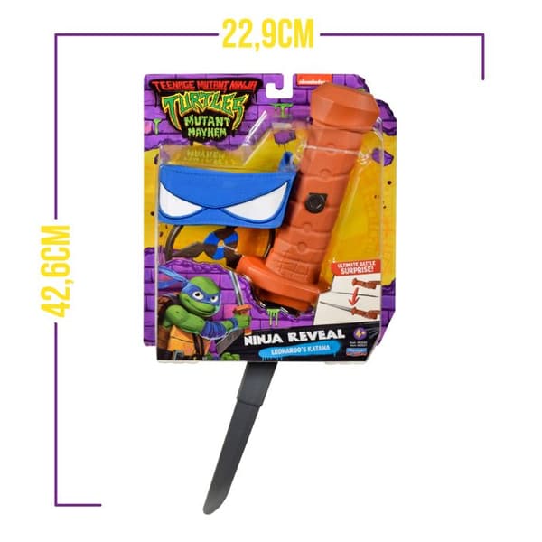 Tortuga Ninja, Stridsvapen, med tillbehör inkluderade, Modell Leonardo, För barn från 4 år, TU8061