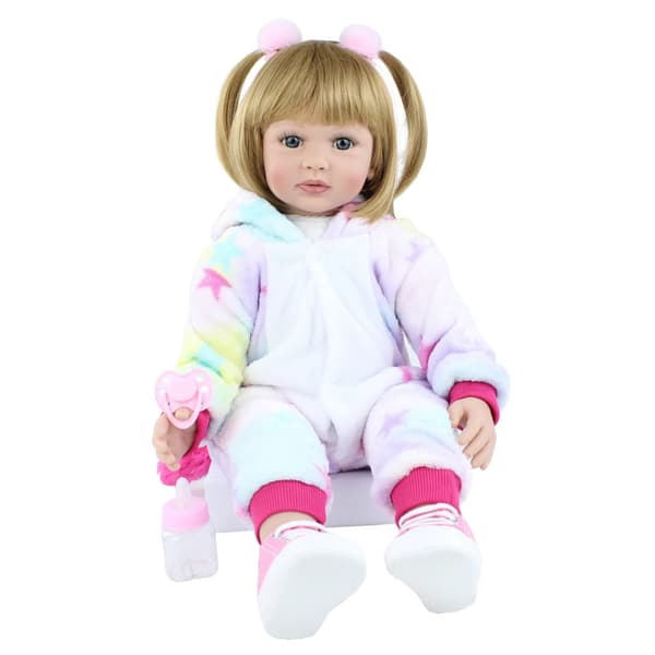 Livagtig Reborn Toddler Dukke, 60cm Blødt Vinyl, Prinsesse Tema,60 cm