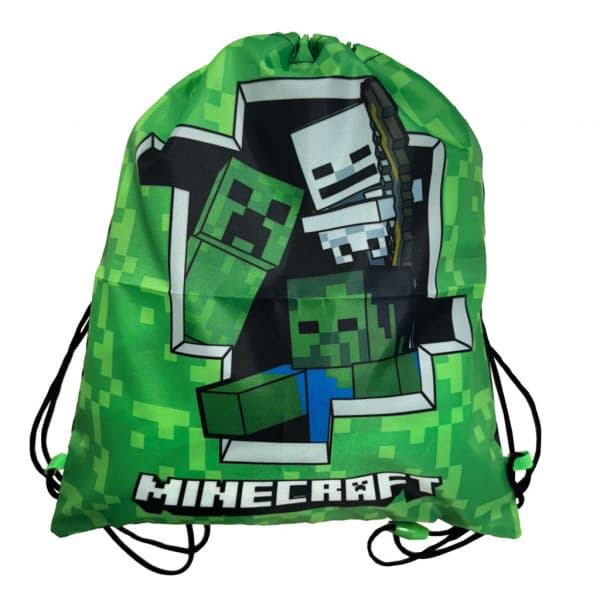 MINECRAFT 43429 Gymnastikpåse Gympapåse Gymbag Träning 36x32cm