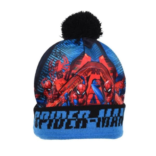 Spiderman Spider-man 4007 Mössa Hat Blå/Svart Stå 52/54 Välj 1.Stl 52