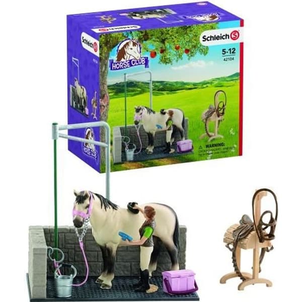 Hästtvättbox - SCHLEICH - Figur 42104 - Ta hand om din häst