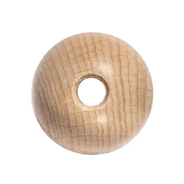 Oavslutade träkulor, borrade, 45mm, 8mm borrning, tab-bag 2st