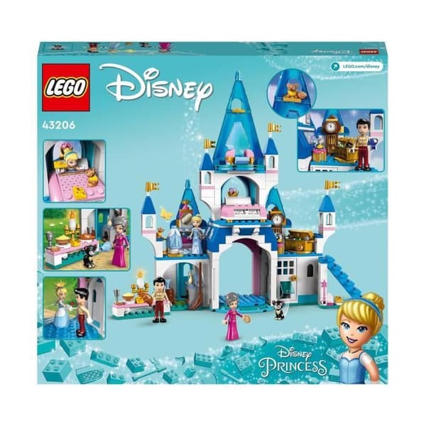 LEGO Disney Princess - Askungen och Prince Charming's Castle - Leksak från 5 år - 365 bitar