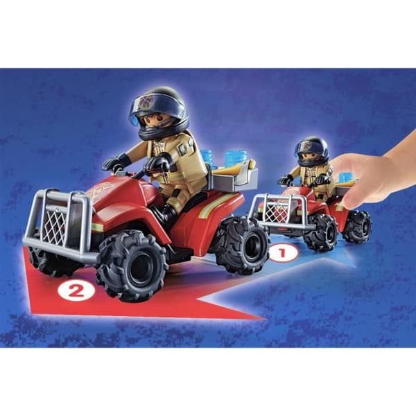 PLAYMOBIL 71090 Brandman och fyrhjuling, City Action, Brandmän, 20 stycken, från 4 år och uppåt