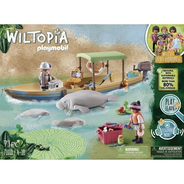 PLAYMOBIL - 71010 - Wiltopia - Kanot och sjökor - Över 80 % återvunnet eller biomaterial