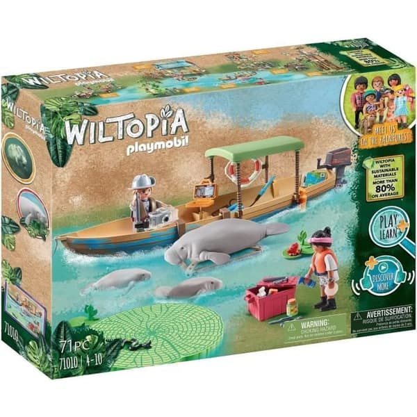 PLAYMOBIL - 71010 - Wiltopia - Kanot och sjökor - Över 80 % återvunnet eller biomaterial