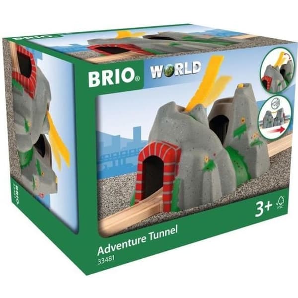 Brio World Adventure Tunnel - 4 ljud - Tillbehör för tågbana i trä - Ravensburger - Unisex från 3 år - 33481