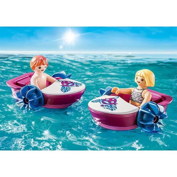 PLAYMOBIL - 70612 - Flytande bar och semesterfirare - Tillbehör ingår - För barn från 4 år
