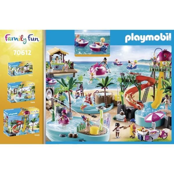 PLAYMOBIL - 70612 - Flytande bar och semesterfirare - Tillbehör ingår - För barn från 4 år