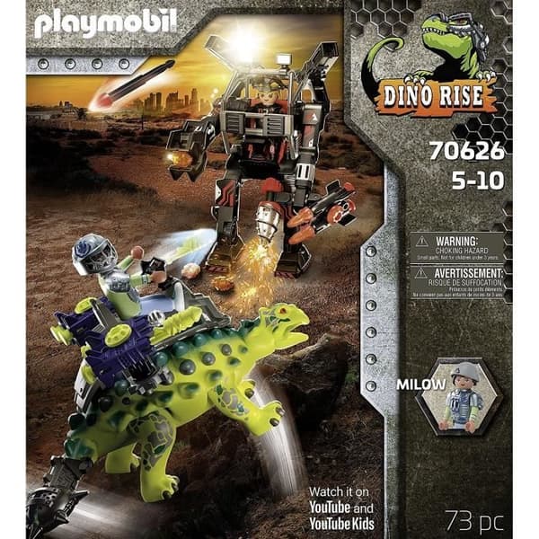 PLAYMOBIL - 70626 - Dino Rise - Saichania och robotsoldat - Blandat - 73 stycken