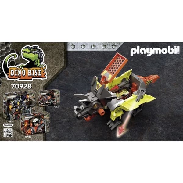 Playmobil - 70928 - Dino Rise - Combat Robot-Dino - Med 2 karaktärer och tillbehör