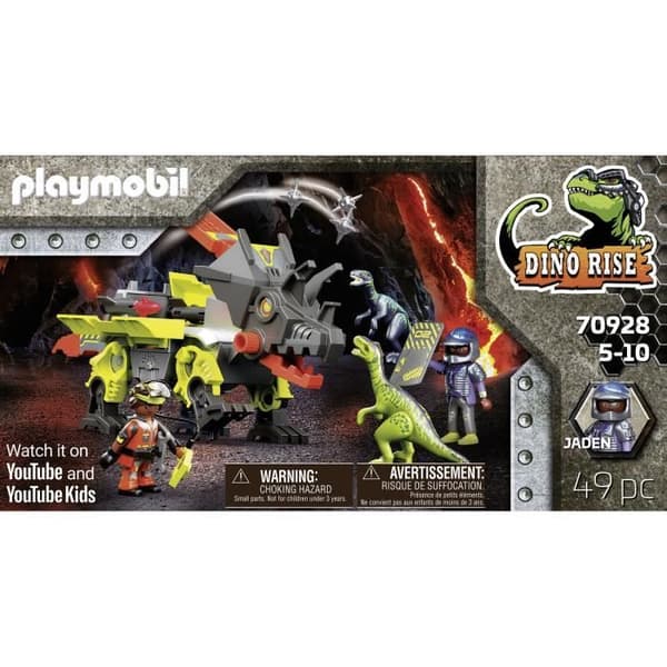 Playmobil - 70928 - Dino Rise - Combat Robot-Dino - Med 2 karaktärer och tillbehör