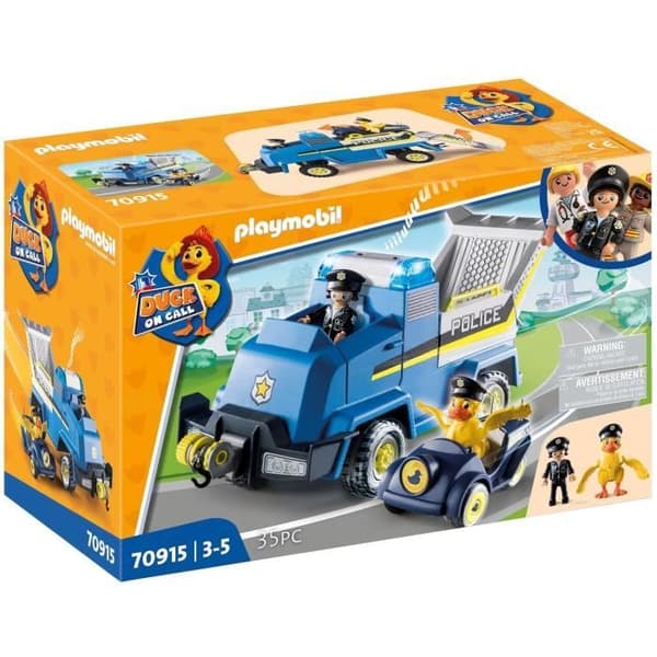 PLAYMOBIL - 70915 - DUCK ON CALL - Polisfordon - Med 2 karaktärer och 1 minipolisbil