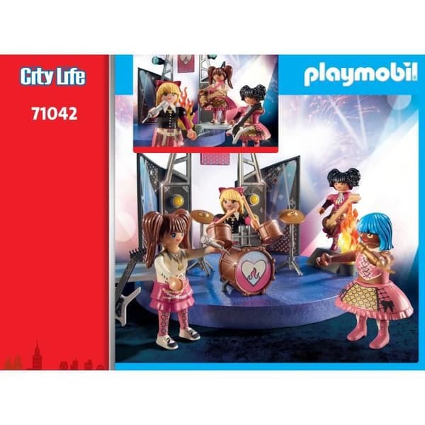 PLAYMOBIL 71042 Rockgrupp, Kampanjmusiker, City Life School, Från 4 år