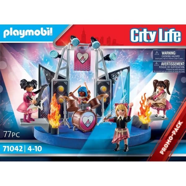PLAYMOBIL 71042 Rockgrupp, Kampanjmusiker, City Life School, Från 4 år