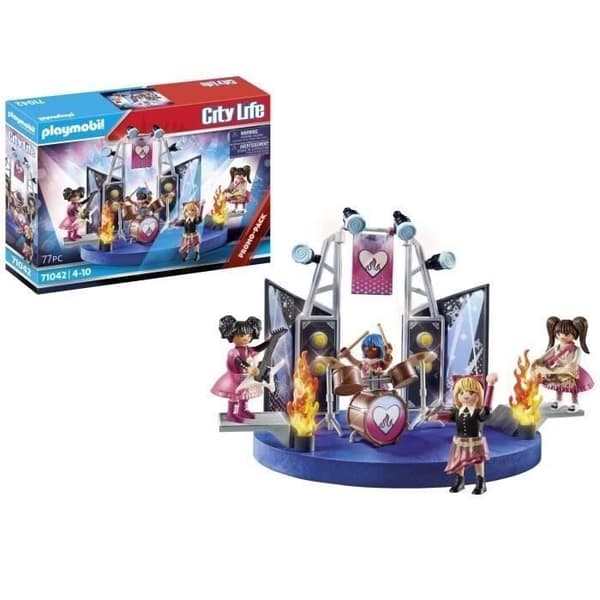 PLAYMOBIL 71042 Rockgrupp, Kampanjmusiker, City Life School, Från 4 år