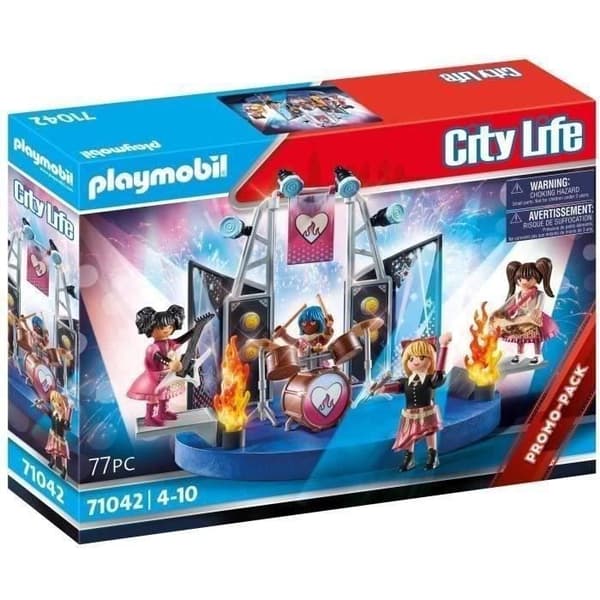 PLAYMOBIL 71042 Rockgrupp, Kampanjmusiker, City Life School, Från 4 år